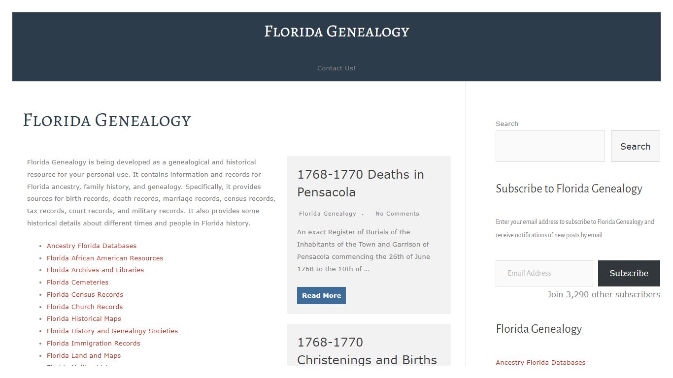 Florida Genealogy — Florida Genealogy